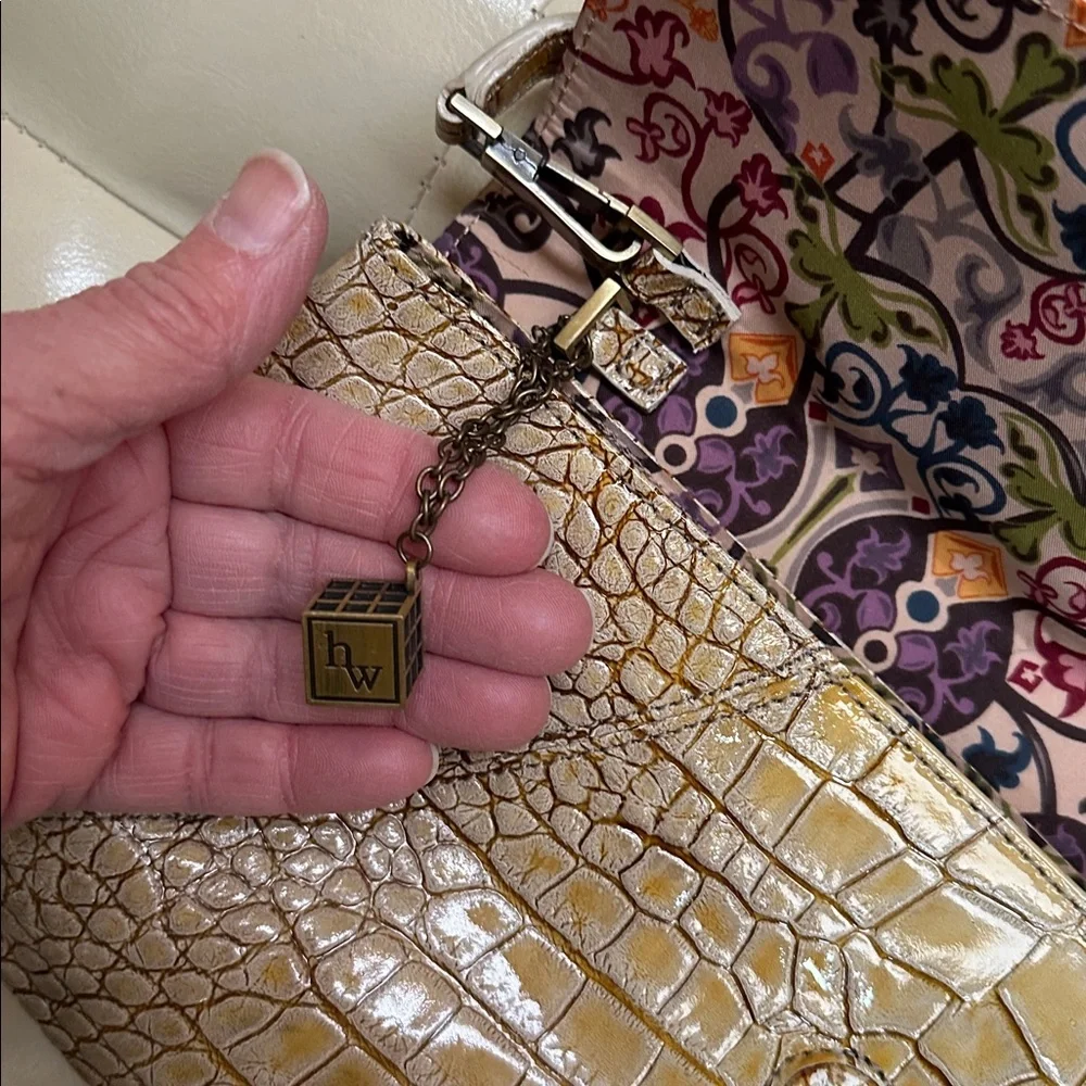 Helen Welsh Real Leather Croc-Embossed Bag